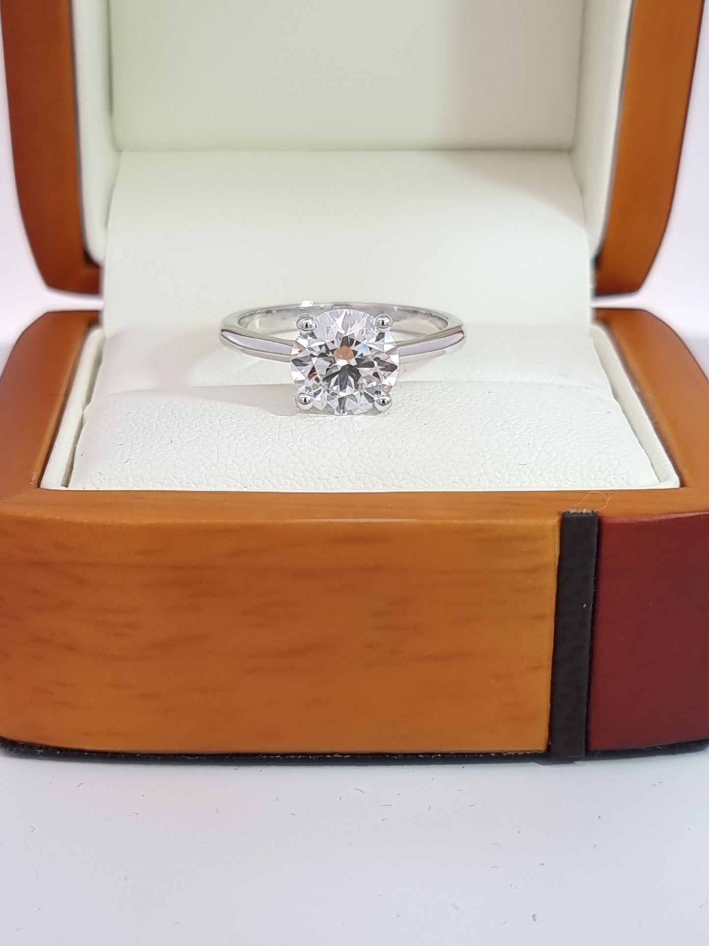 $8K Value - 2.07 Carat Round Cut, LG Diamond Engagement Ring - E Colour Ideal Cut