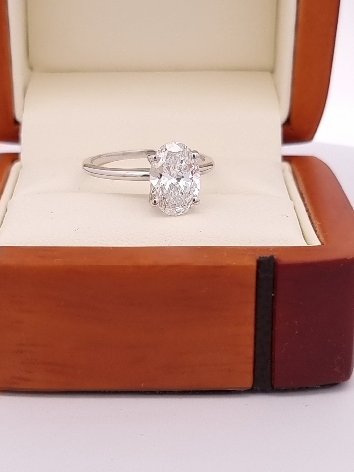 Ideally Proportioned, 2.26 Carat, E/VS1, Oval Cut Diamond Engagement Ring
