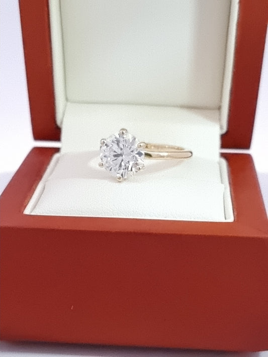 3.01 Carat D Colour, LG Diamond Engagement Ring. Hearts & Arrows Ideal Cut! 18K YG.
