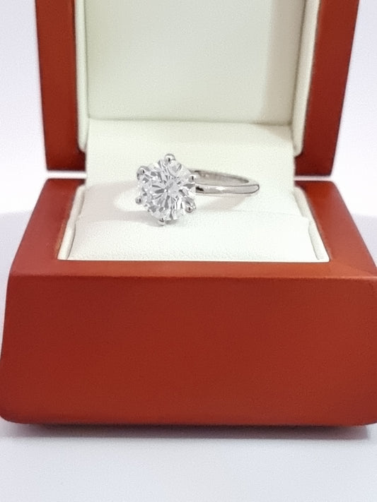 Platinum & 3.03 Carat D Colour, LG Diamond Engagement Ring. Ideal Cut!