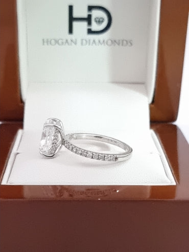 $12K Value – BIG, 3.51 Ct, D Colour Cushion Cut LG Diamond Engagement Ring