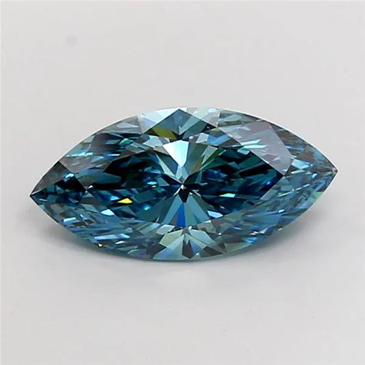3.01ct Marquise Lab Grown Diamond (Colour Fancy Vivid Blue, Clarity VS2, IGI Certified)