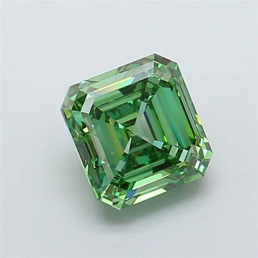 3.01ct Square emerald Lab Grown Diamond (Colour Fancy Vivid Green, Clarity VVS2, IGI Certified)