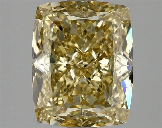 3.08ct Cushion modified Lab Grown Diamond (Colour Fancy Intense Yellow, Clarity VS1, IGI Certified)