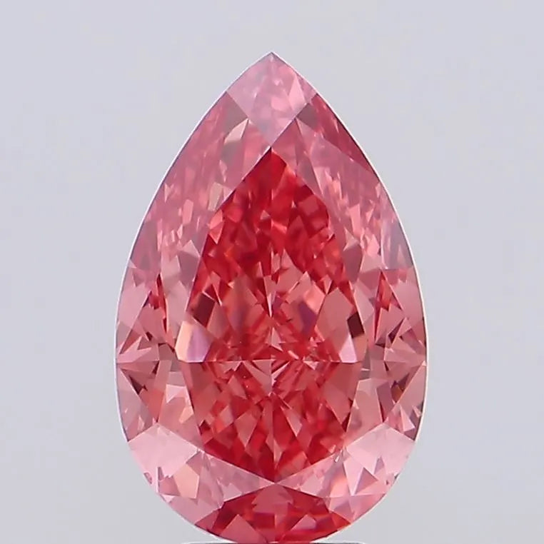 5.03ct Pear Lab Grown Diamond (Colour Fancy Vivid Pink, Clarity VS2, IGI Certified)