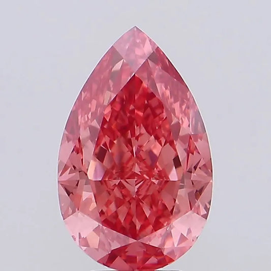 5.03ct Pear Lab Grown Diamond (Colour Fancy Vivid Pink, Clarity VS2, IGI Certified)