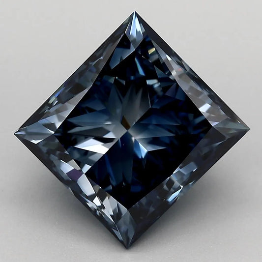 5.08ct Princess Lab Grown Diamond (Colour Fancy Deep Blue, Clarity VS1, Cut GD, IGI Certified)