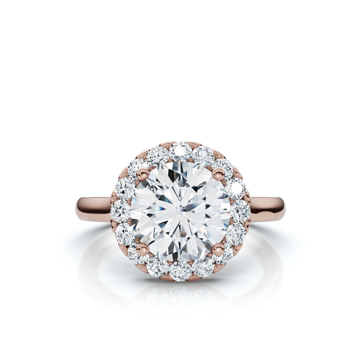 18K/Platinum Round Cut Halo