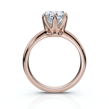 18K/Platinum Heart Cut Knife Edge