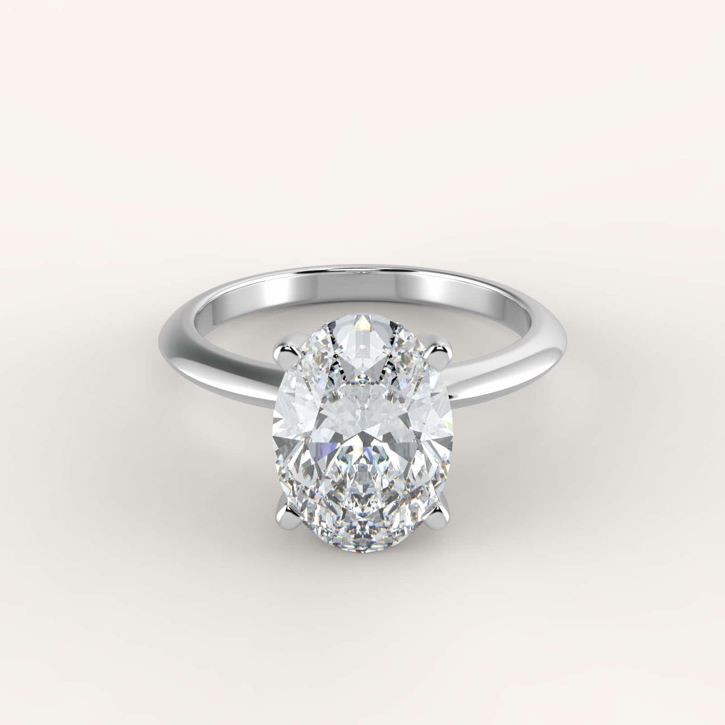2.25 Carat Oval Cut Diamond & Knife Edge Solitaire