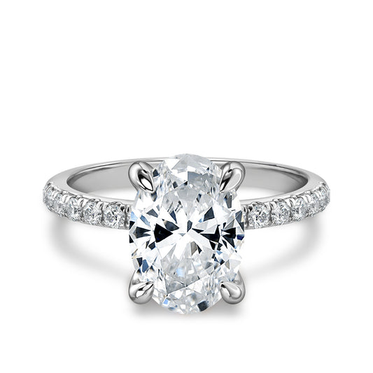 3.0 Carat Oval Cut Diamond & Accents
