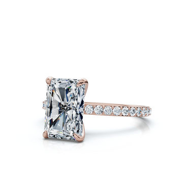 18K/Platinum Radiant Cut Accented "Petite"