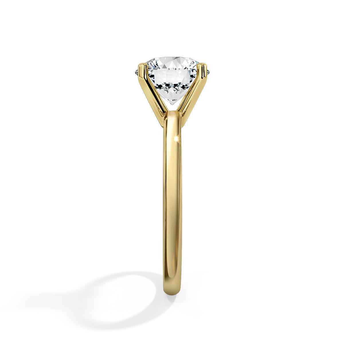 2.00 Carat Round Cut Diamond in Half Round Solitaire Setting