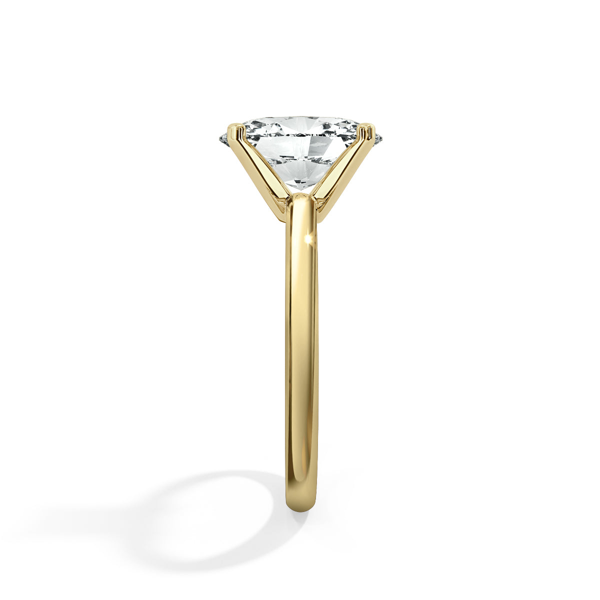 2.00 Carat Oval Cut Diamond in Half Round Solitaire Setting