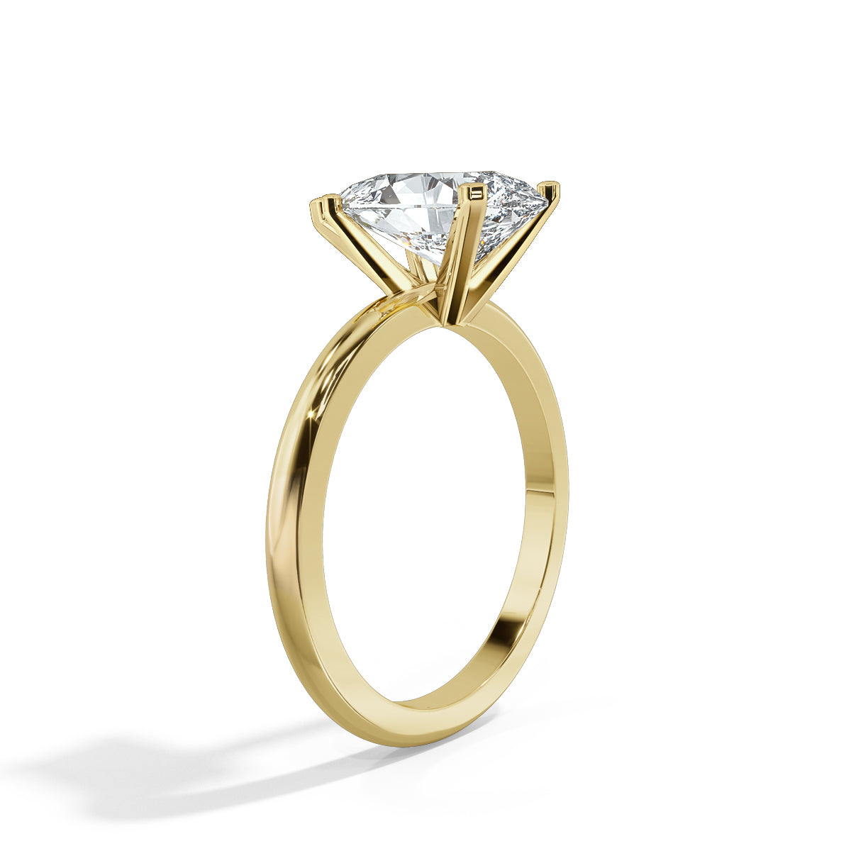 2.00 Carat Pear Cut Diamond in Half Round Solitaire Setting