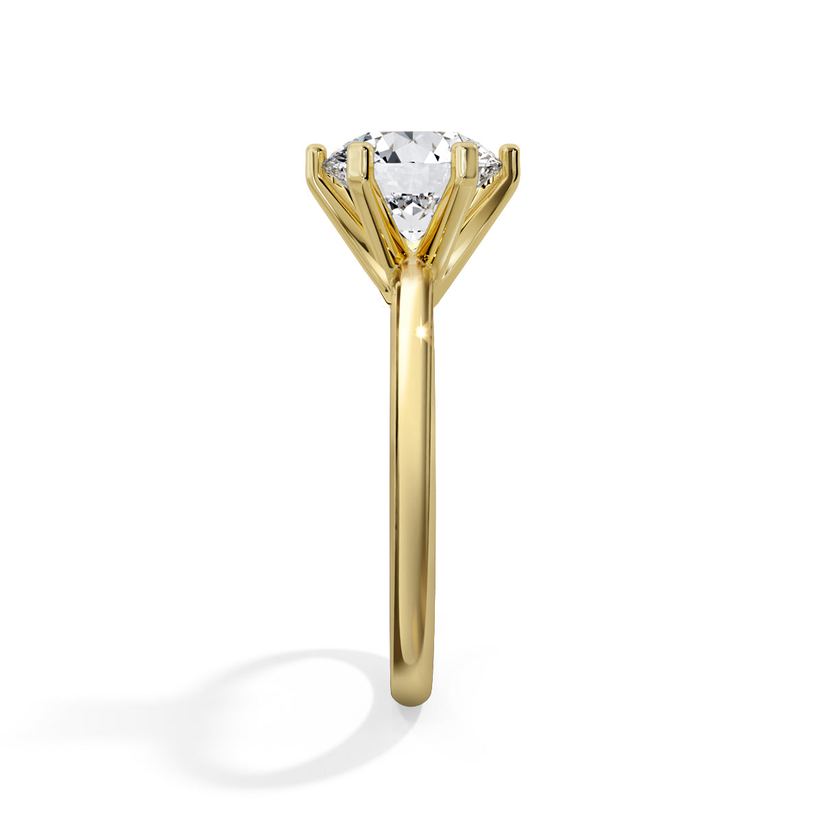 3.00 Carat Pear Cut Diamond in Half Round Solitaire Setting