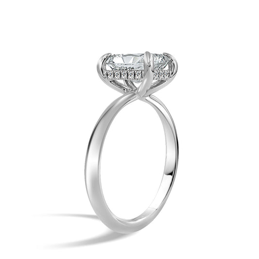 2.0 Carat Radiant Cut Diamond in Hidden Halo Setting