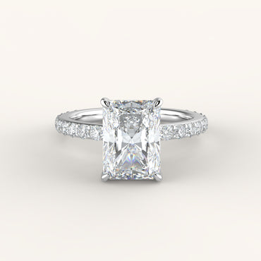 3.5 Carat Radiant Cut Diamond & Accented Solitaire