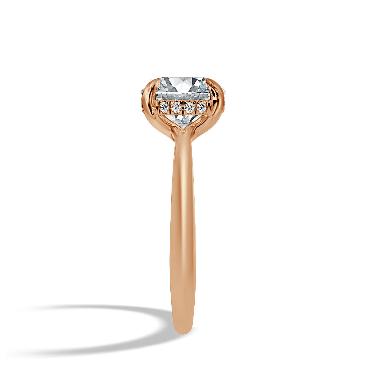 2.0 Carat Round Cut Diamond in Hidden Halo Setting