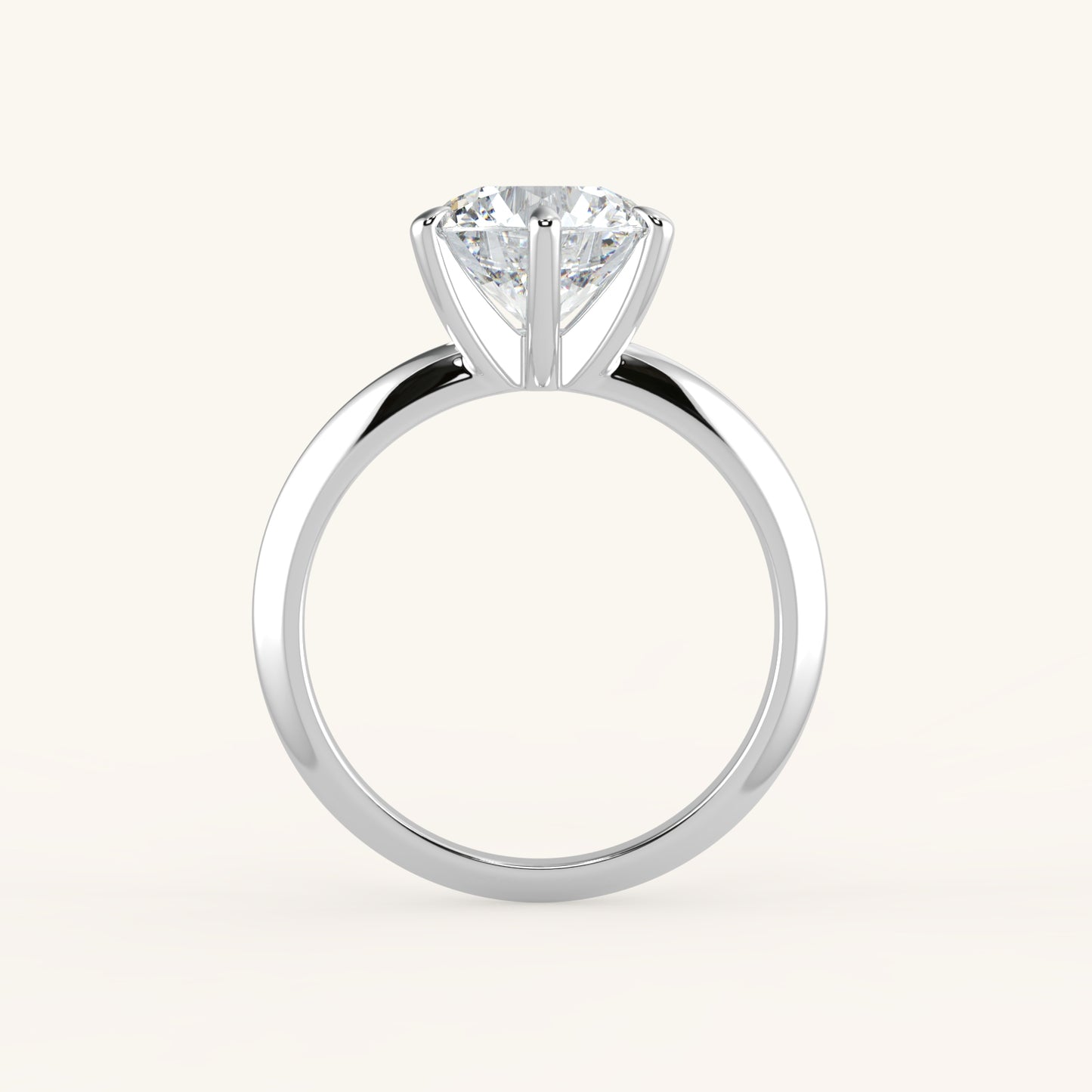 2.25 Carat Round Cut Diamond & Knife Edge Solitaire
