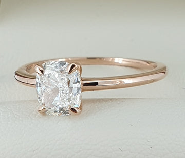 1.12 Carat Cushion Cut Diamond Engagement Ring - Brand New!