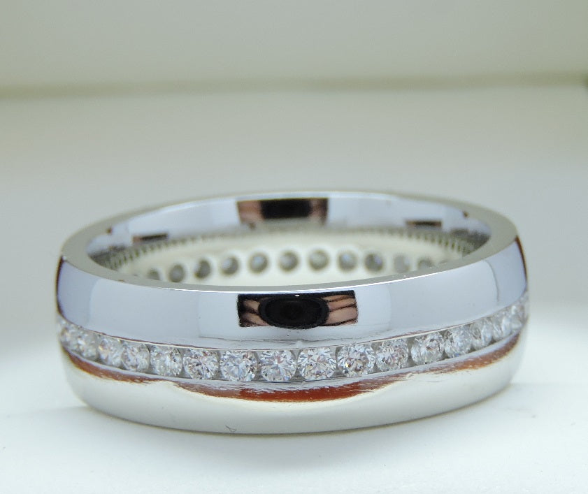 Magnificent Platinum & 1 Carat Diamond Gents Ring