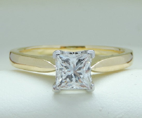 Breathtaking Rosendorff Princess Cut Solitaire