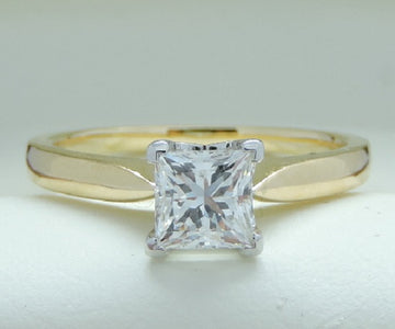 Breathtaking Rosendorff Princess Cut Solitaire