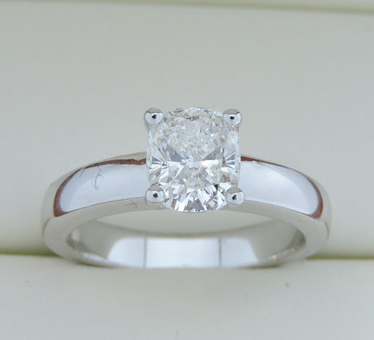1 Carat GIA G VS2 Cushion Cut Solitaire. Stunning Ring!