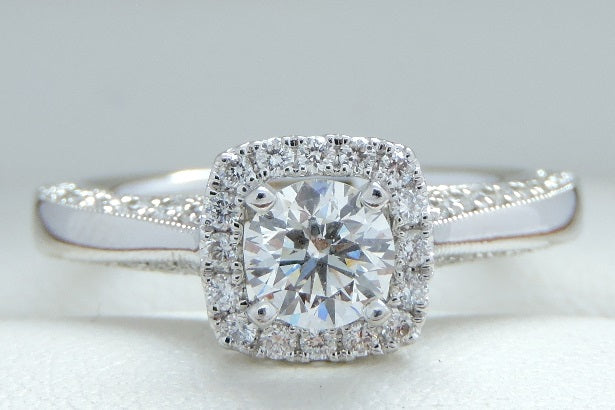 GIA Ideal Cut Halo Style Ring