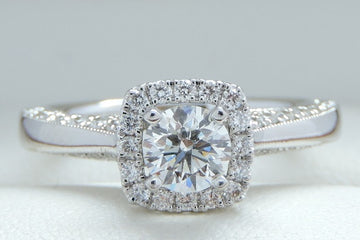 GIA Ideal Cut Halo Style Ring