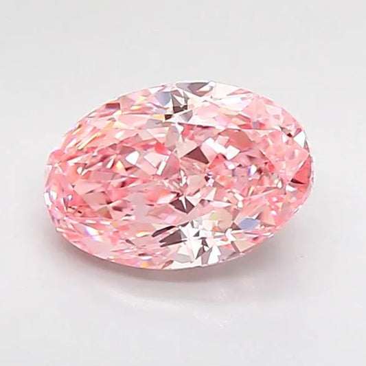 1.59ct Oval Lab Grown Diamond (Colour Fancy Vivid Pink, Clarity VVS1, IGI Certified)