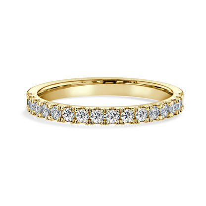 Half Round Wedding Ring with 1.8mm Accents