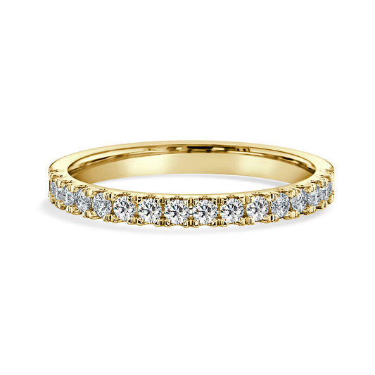 Half Round Wedding Ring with 1.8mm Accents