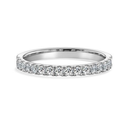 Half Round Wedding Ring with 2.2mm Accents