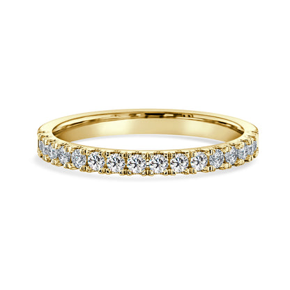 Half Round Wedding Ring with 2.2mm Accents