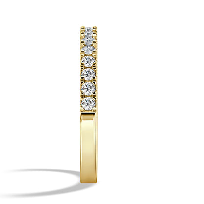 Half Round Wedding Ring with 2.2mm Accents