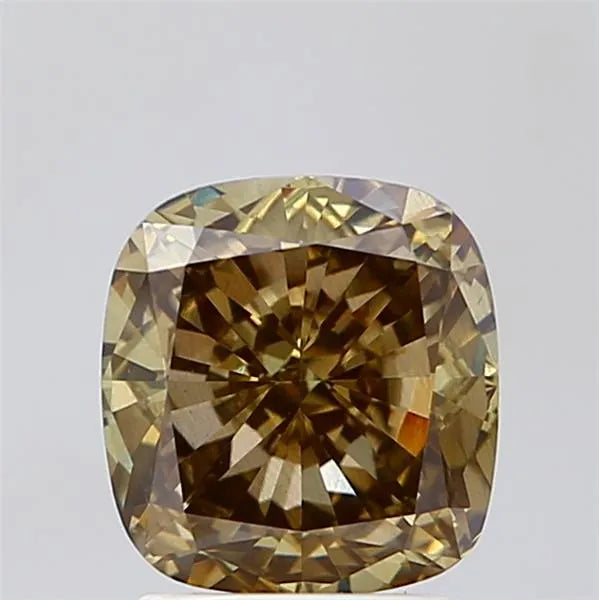2.50ct Cushion modified Lab Grown Diamond (Colour Fancy Gray Yellow, Clarity VS2, IGI Certified)