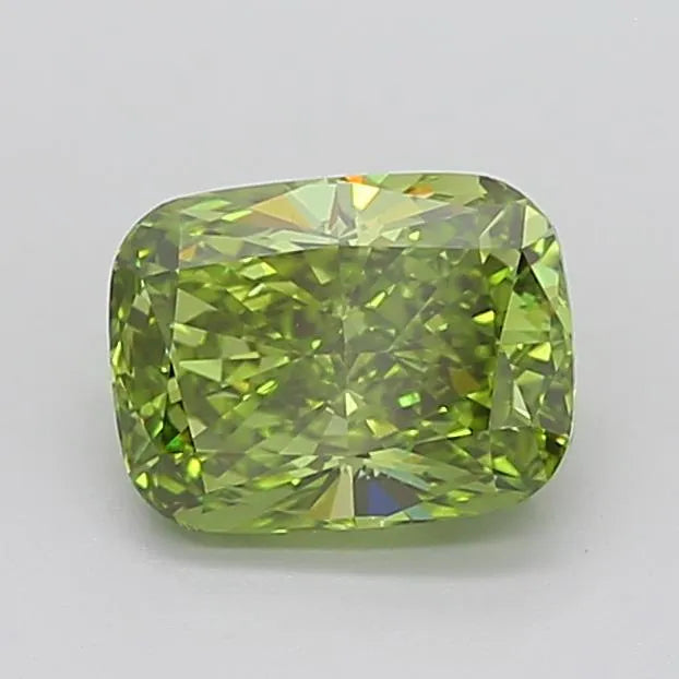 2.61ct Cushion modified Lab Grown Diamond (Colour Fancy Vivid Green, Clarity VS1, IGI Certified)