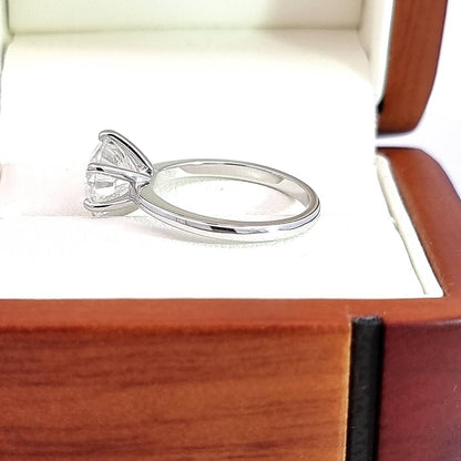 2.55 Carat Round Cut Lab Diamond Engagement Ring - E/VS1 Ideal Cut!