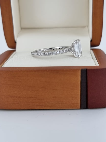 Stunning 2.57 Carat Emerald Cut Diamond Engagement Ring - Lab Grown!