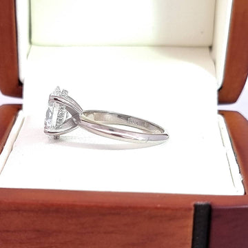 $8.2K - 2.21 Carat, Oval Cut, LG Diamond Engagement Ring - Stunning Hidden Halo