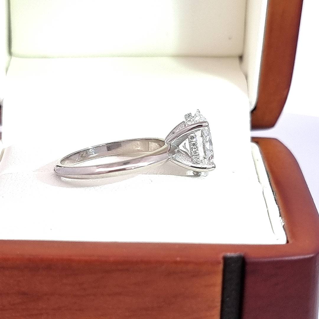 $8.2K - 2.21 Carat, Oval Cut, LG Diamond Engagement Ring - Stunning Hidden Halo