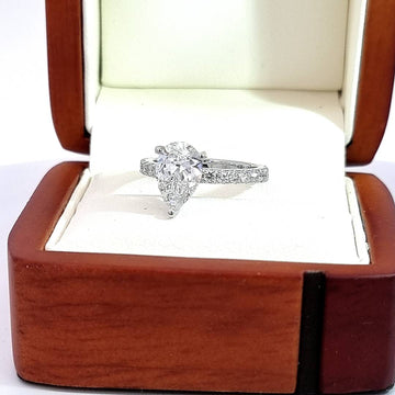 Near 2.5 Carat Pear Cut, LG Diamond Engagement Ring - D VS1!