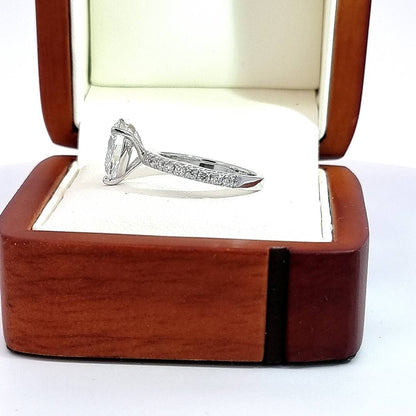 Near 2.5 Carat Pear Cut, LG Diamond Engagement Ring - D VS1!