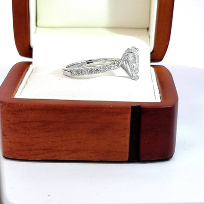 Near 2.5 Carat Pear Cut, LG Diamond Engagement Ring - D VS1!