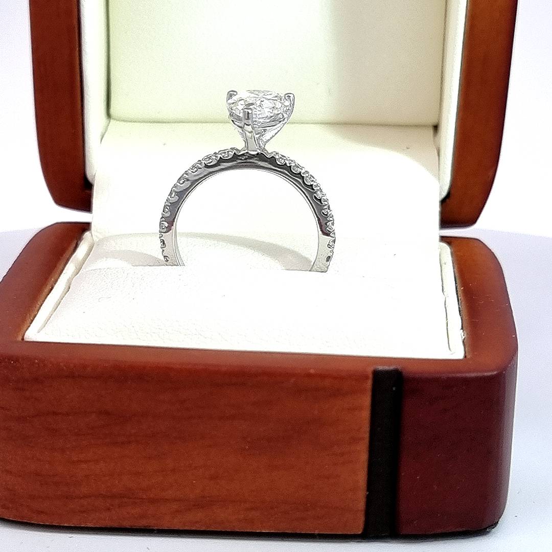 Near 2.5 Carat Pear Cut, LG Diamond Engagement Ring - D VS1!