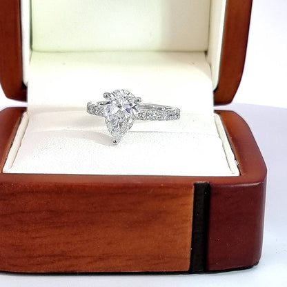 Near 2.5 Carat Pear Cut, LG Diamond Engagement Ring - D VS1!