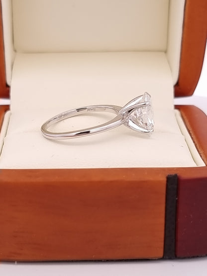 Ideally Proportioned, 2.26 Carat, E/VS1, Oval Cut Diamond Engagement Ring