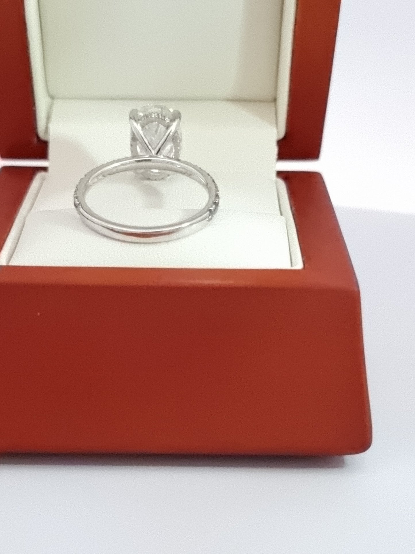 Save 50% - Hefty 3.55 Ct, D VS1 Oval Cut LG Diamond & Hidden Halo Engagement Ring